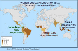 Cacao Production Map