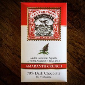 LetterPress Amaranth Crunch Bar - Chocolate Connoisseur