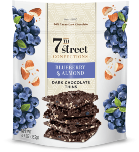 7th Street Confections Blueberry Dark Chocolate Thins