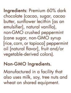 Chuao for the love of peppermint holiday chocolate bar ingredients