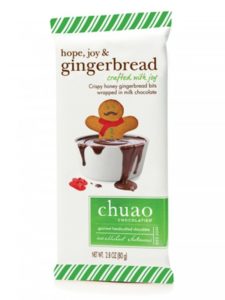 Chuao hope joy and gingerbread holiday chocolate bar