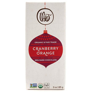 Theo Cranberry Orange Holiday Chocolate Bar