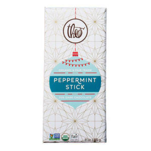 Theo Peppermint Stick Holiday Chocolate Bar