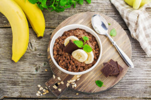 Healthy Chocolate Banana Oatmeal