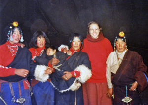 Lisa Reinhardt in Eastern Tibet Yak Tent