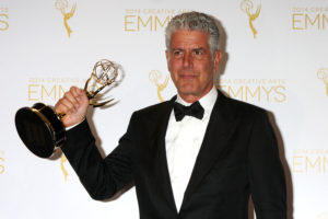 LOS ANGELES - AUG 16: Anthony Bourdain at the 2014 Creative Emmy Awards - Press Room at Nokia Theater on August 16, 2014 in Los Angeles, CA