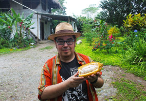 Munay's Paulo Costa Del Rio with Cacao Pod