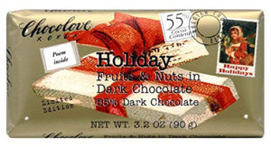 Chocolove Holiday Fruits and Nuts Bar - Old Design