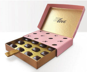 Chocolove Gold Dusted Caramel Filled Dark Chocolates Gift Box