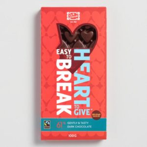 JB Diesch Heartbreak Break-A-Part Gently 61% Dark Chocolate Bar