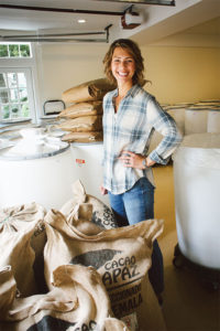 Monica in the Goodnow Farms Chocolate Kitchen