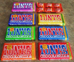 Tonys Chocolonely Chocolate Connoisseur Chocolate Bar Display