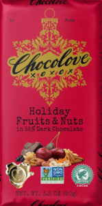 Chocolove Holiday Fruits and Nuts Chocolate Bar