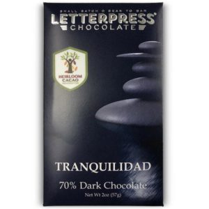 LetterPress Chocolate Tranquilidad 70 Dark Bar