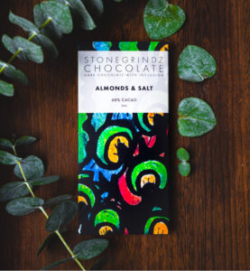 StoneGrindz Chocolate Almonds and Salt Bar