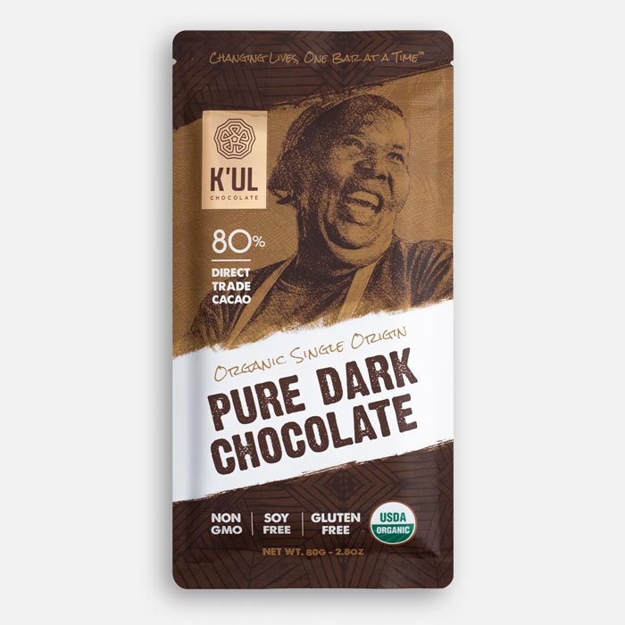 Kul Chocolate Pure Dark Chocolate Bar