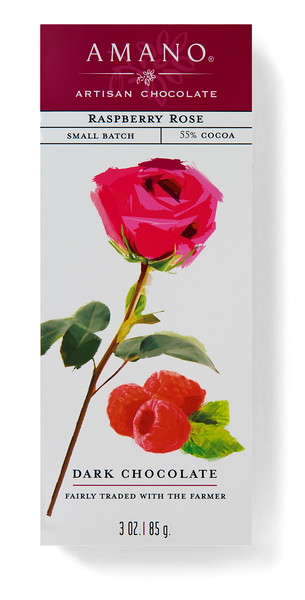 Amano Chocolate Raspberry Rose Chocolate Bar