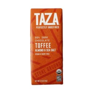 Taza Toffee Almond and Sea Salt Chocolate Bar